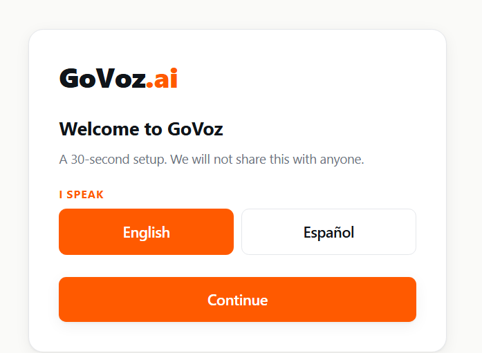 Set up profile